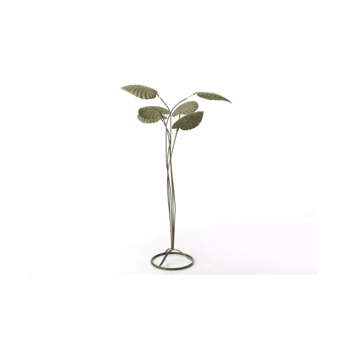 Statue Décor Pot de Fleur en Métal Alocasia 127cm