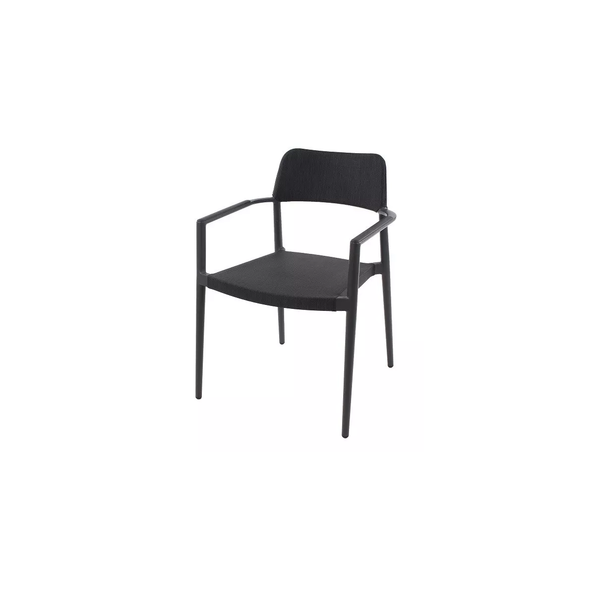 Fauteuil de repas Indy Spécial Extérieur Aluminium et Textilene Gris Anthracite