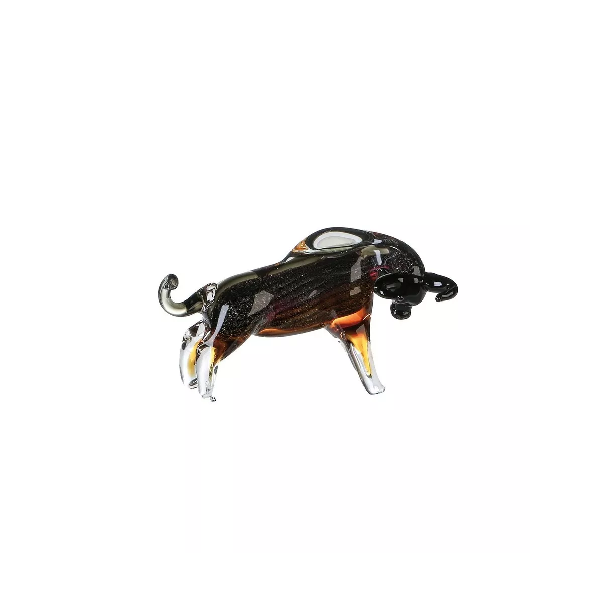 Taureau en pate de verre
