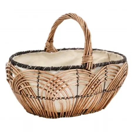 Panier Lacerie Osier et Métal