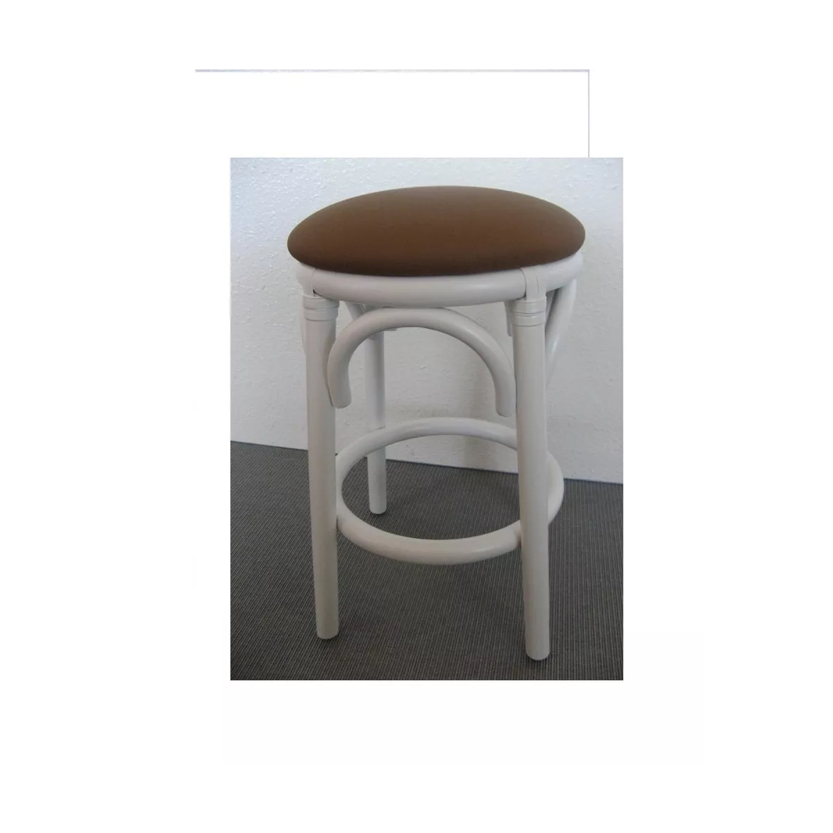 Pouf Rotin leonara Laqué Blanc