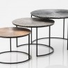 Tables Basses Tricolore en Aluminium Noir 70x70