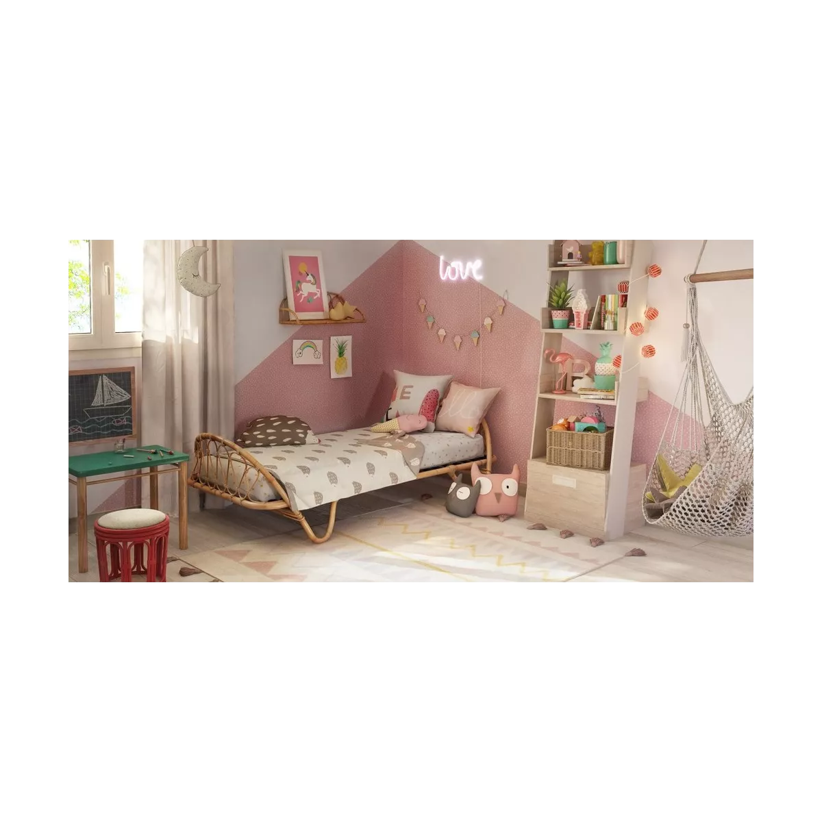 Lit Corbeille Rotin Naturel