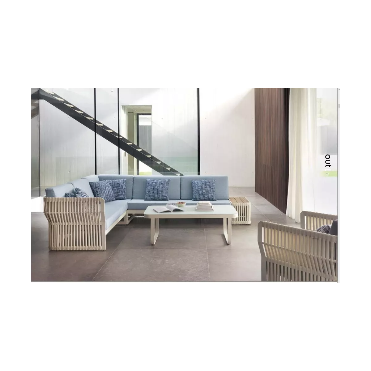 Table Basse Cires Aluminium et verre 130x70