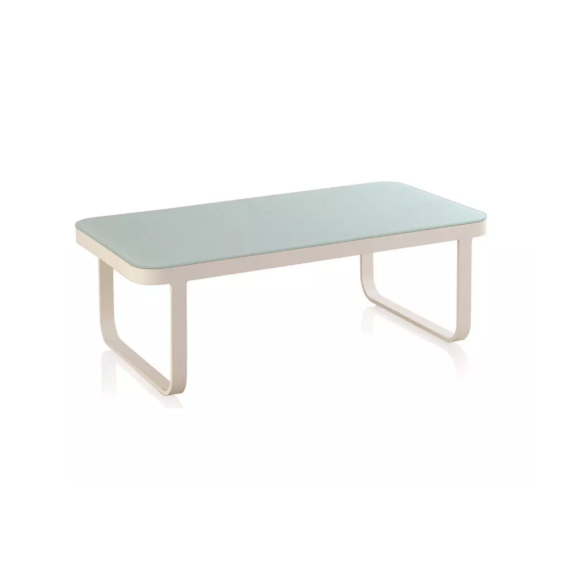 Table Basse Cires Aluminium et verre 130x70