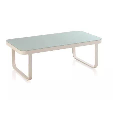 Table Basse Cires Aluminium et verre 130x70