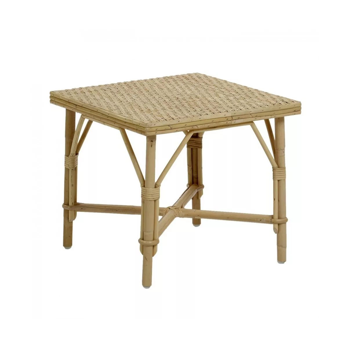 Table Basse Grand Mère Rotin Naturel 50x50