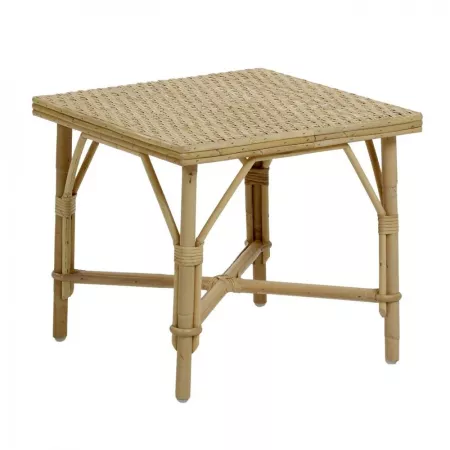 Table Basse Grand Mère Rotin Naturel 50x50