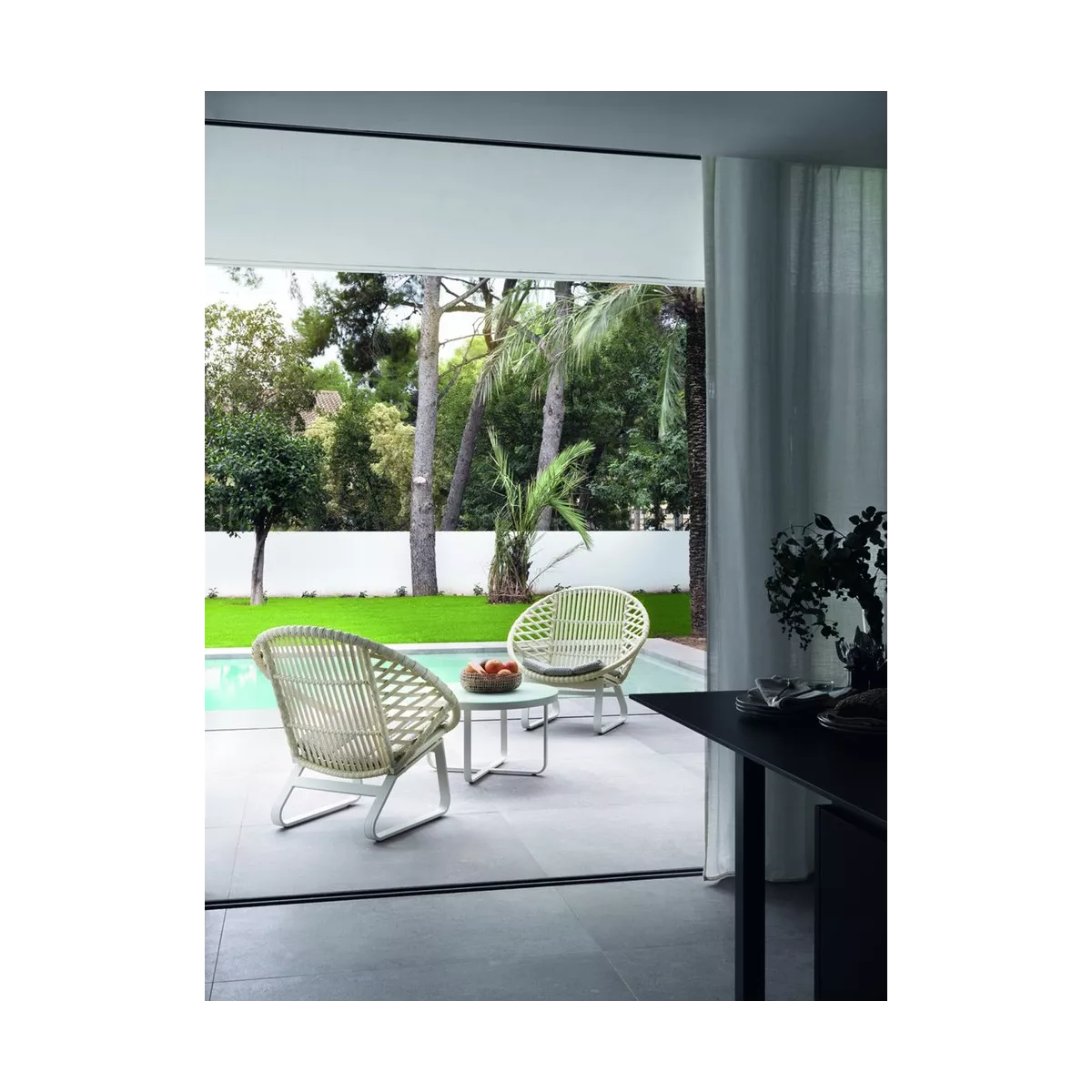 Table Basse ronde Cires Aluminium et verre 80x80