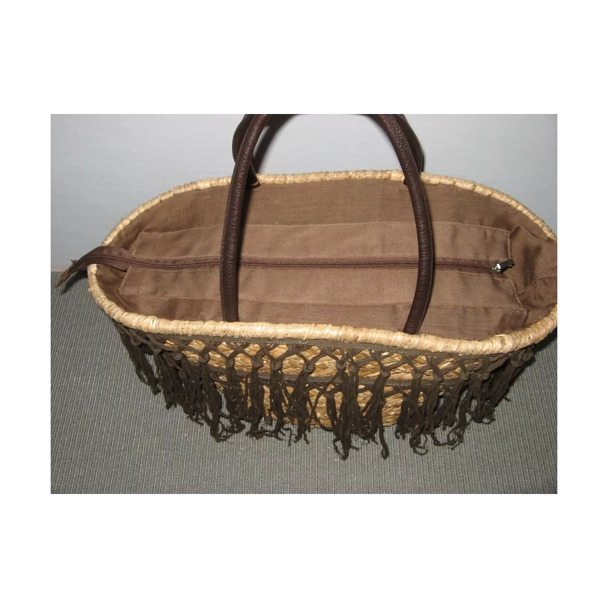 Sac avec Frange Chocolat
