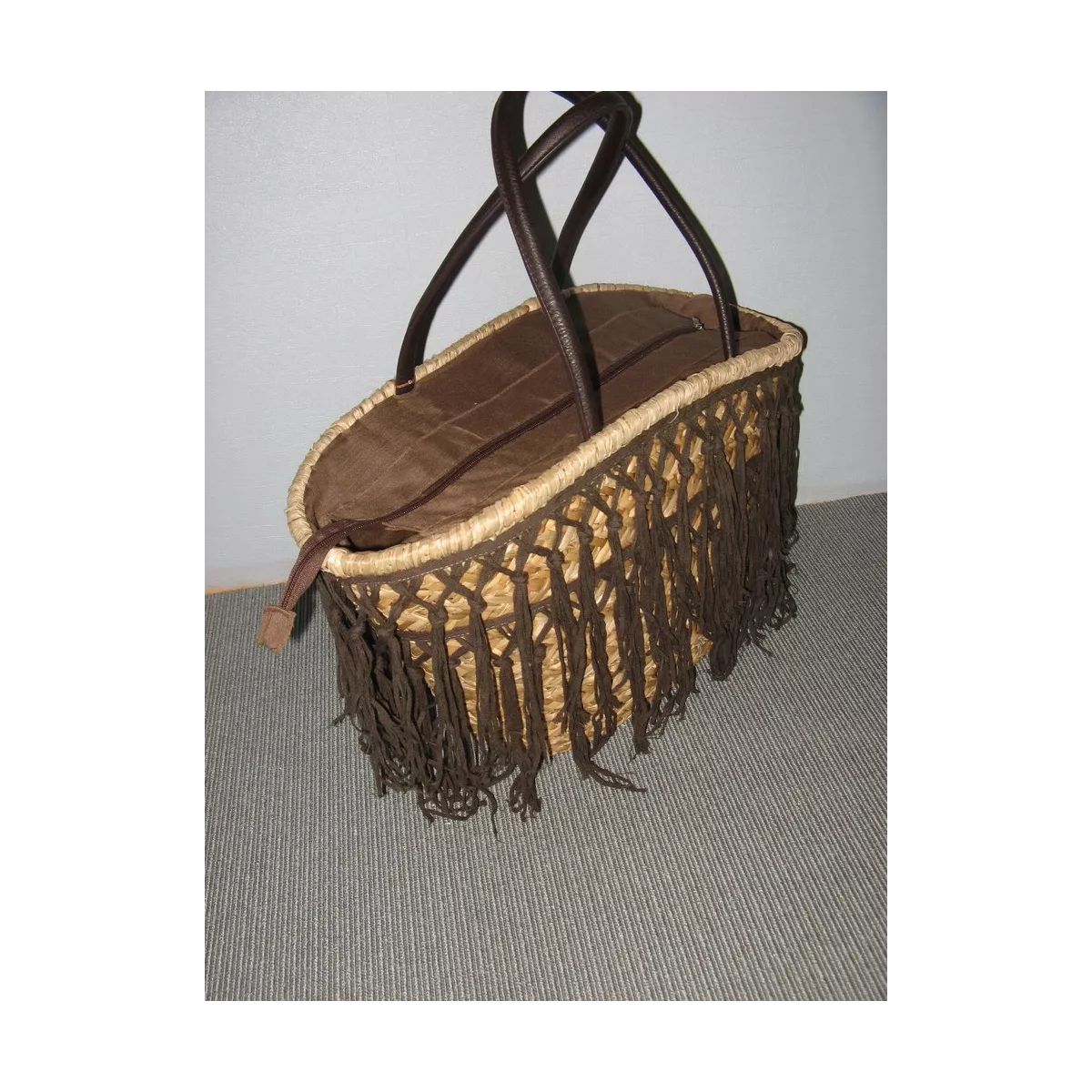 Sac avec Frange Chocolat