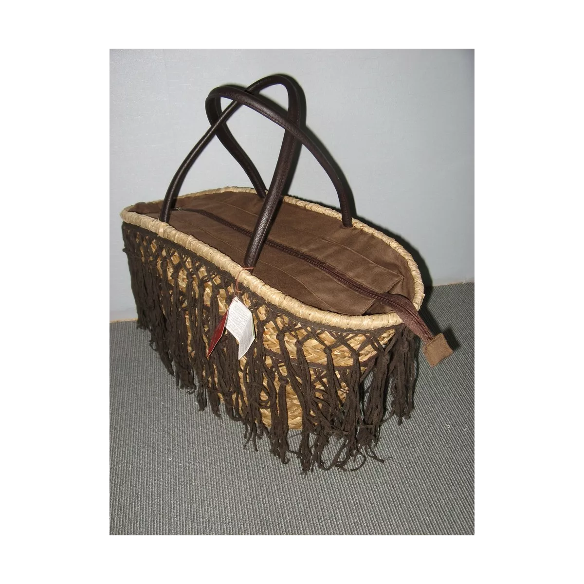Sac avec Frange Chocolat