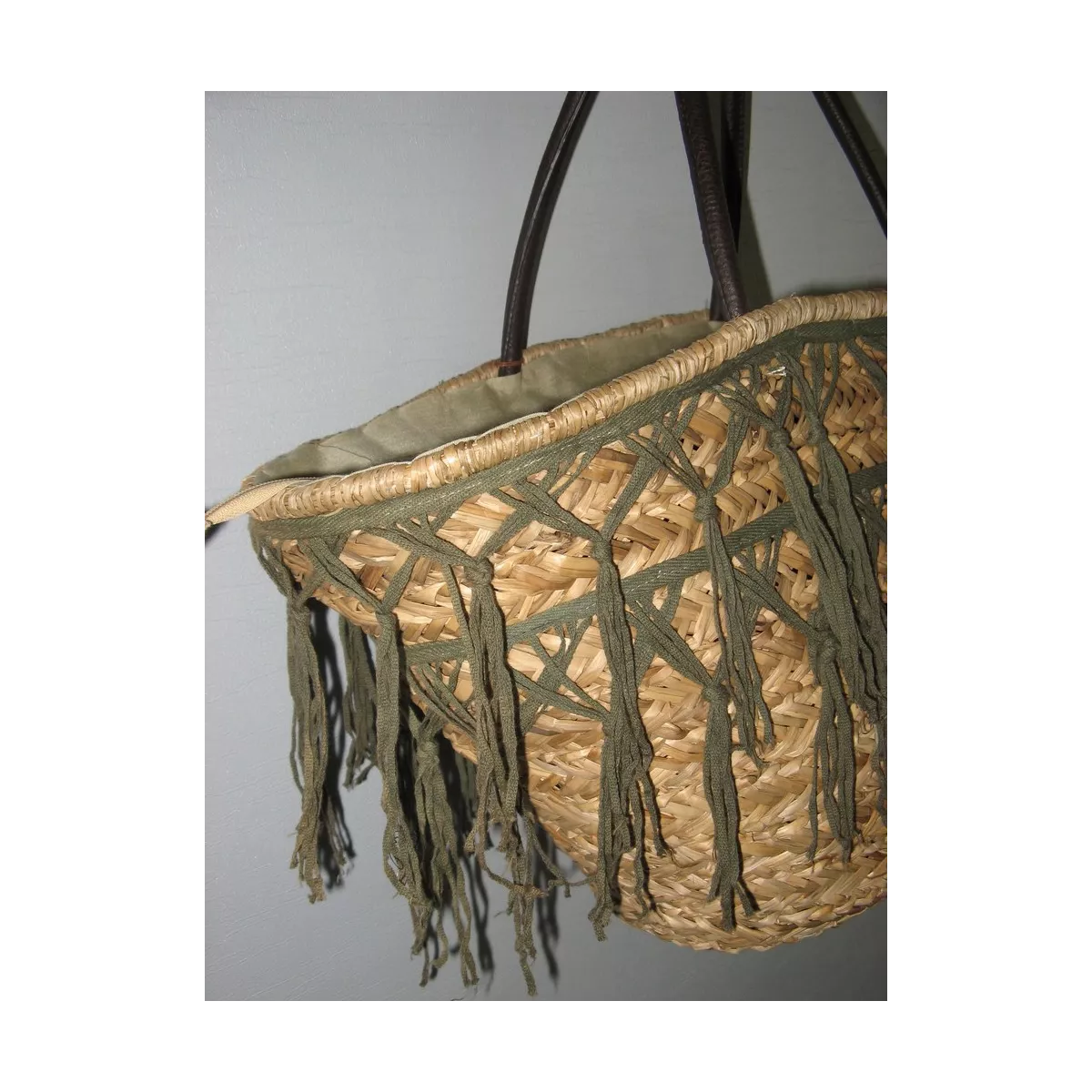 Sac avec Frange Kaki
