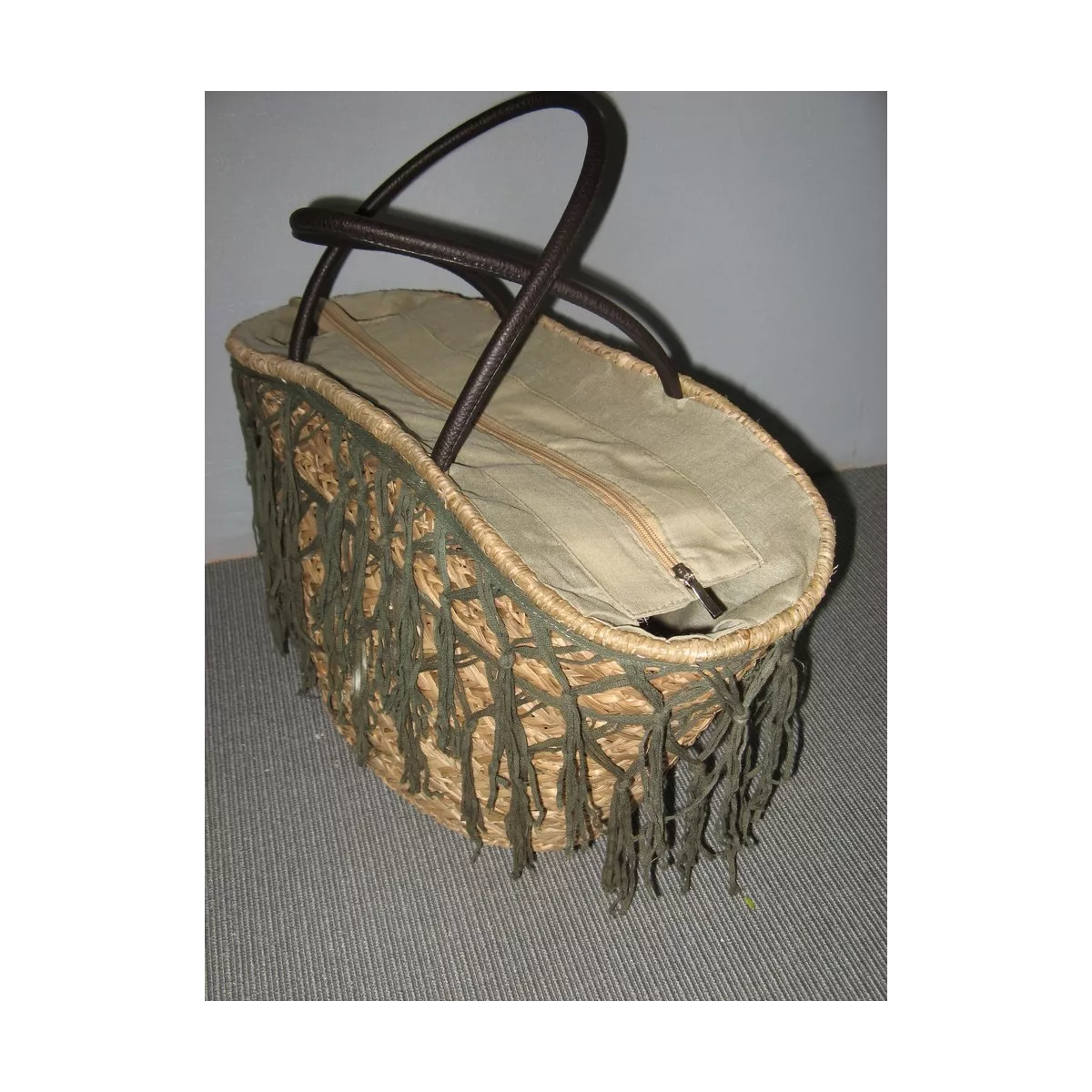 Sac avec Frange Kaki