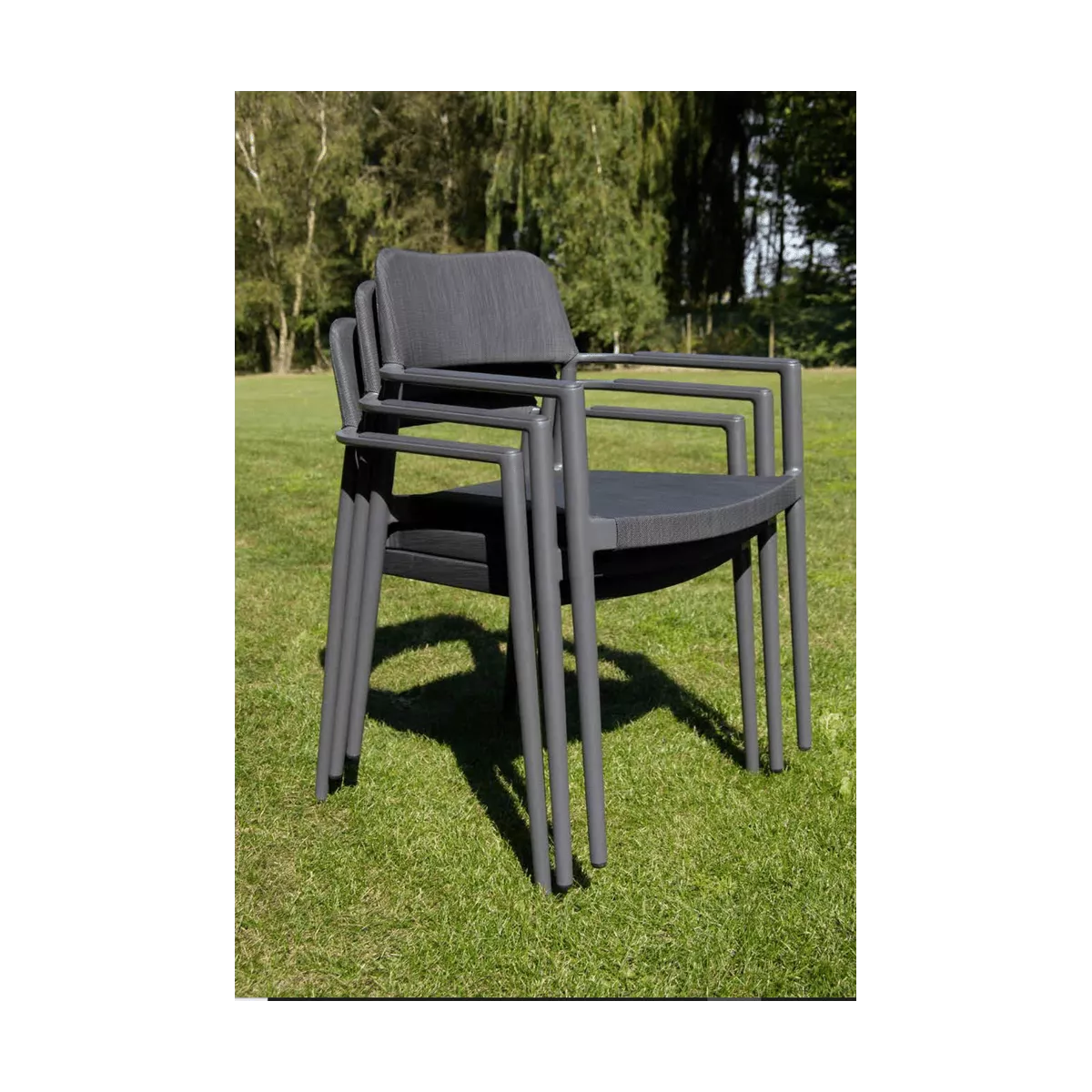Fauteuil de repas Indy Spécial Extérieur Aluminium et Textilene blanc