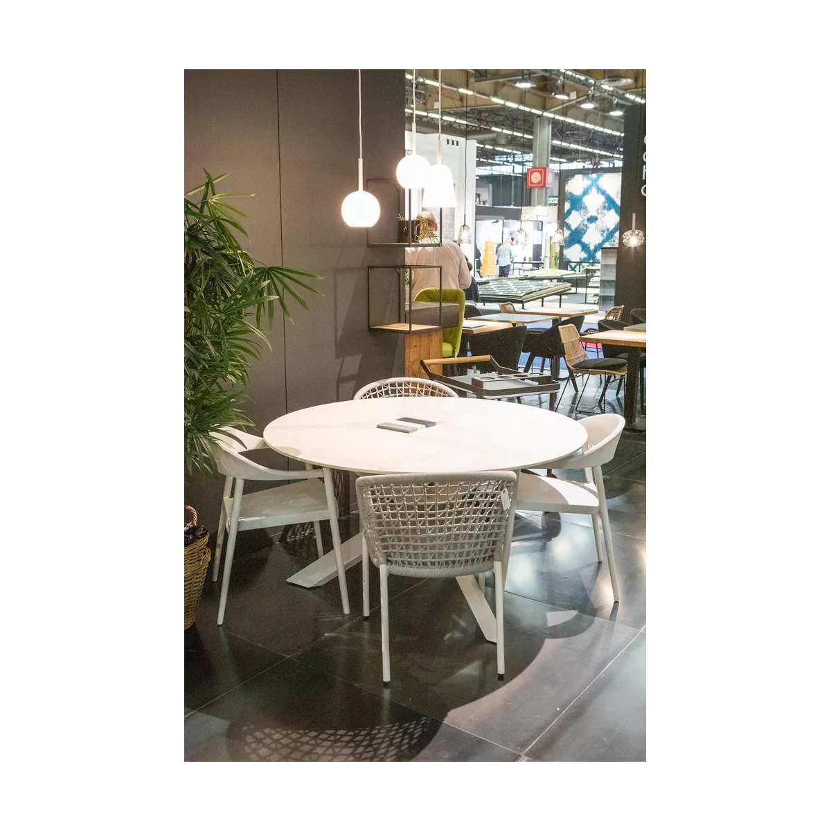 Fauteuil de repas Indy Spécial Extérieur Aluminium et Textilene blanc