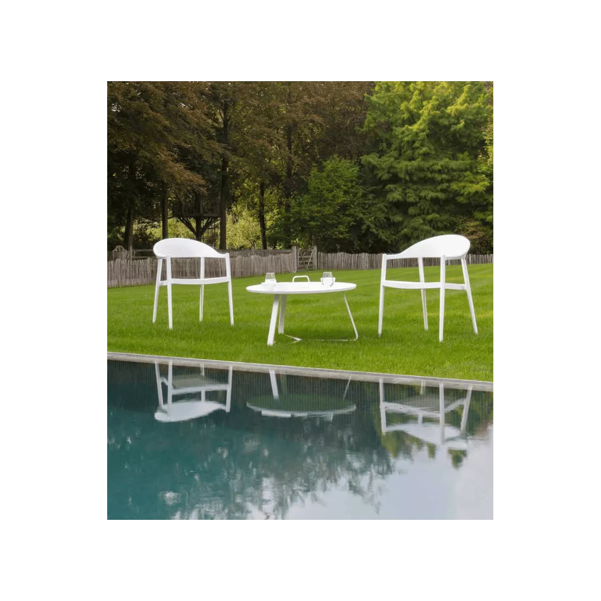Table Basse Cannes 80cm Blanc