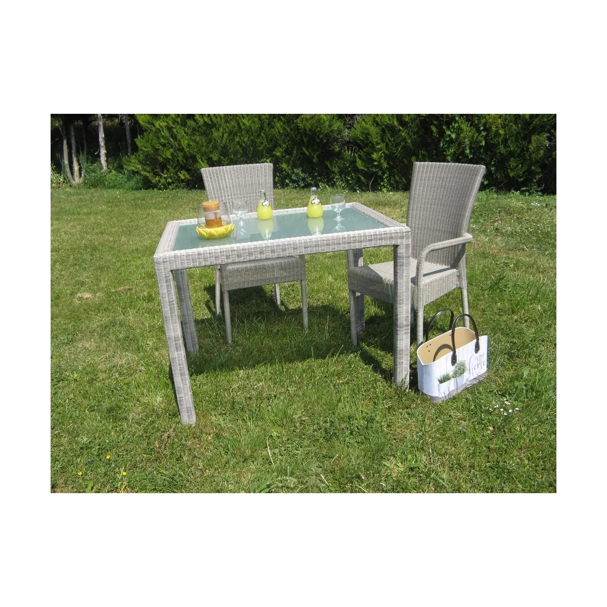 Fauteuil Repas isabelle Résine Gris