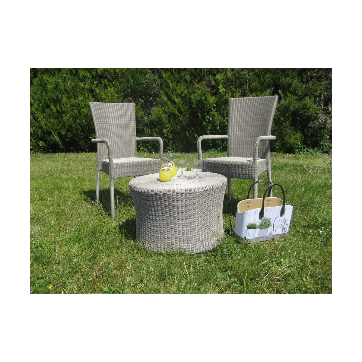 Fauteuil Repas isabelle Résine Gris