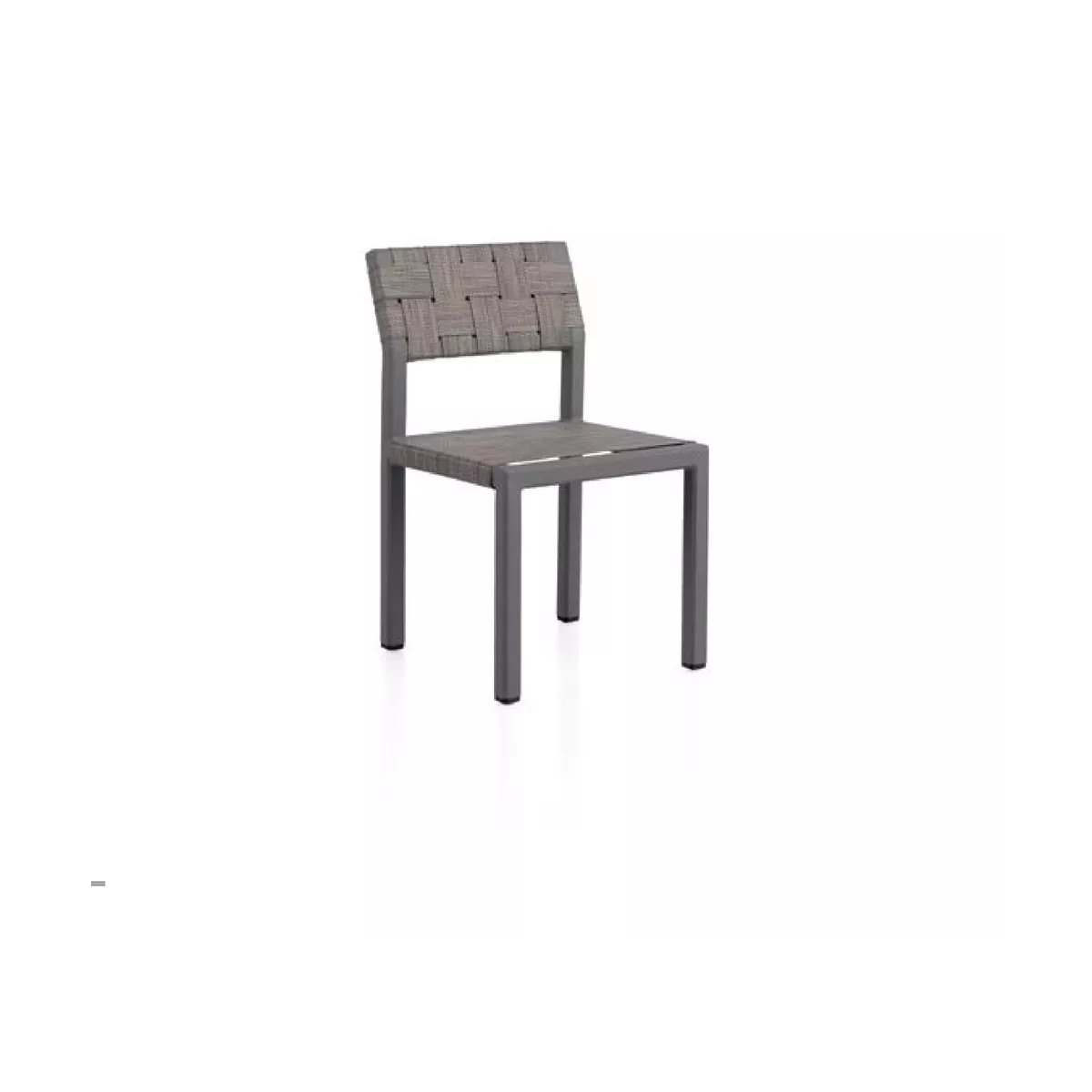 Chaise Cube Aluminium Gris