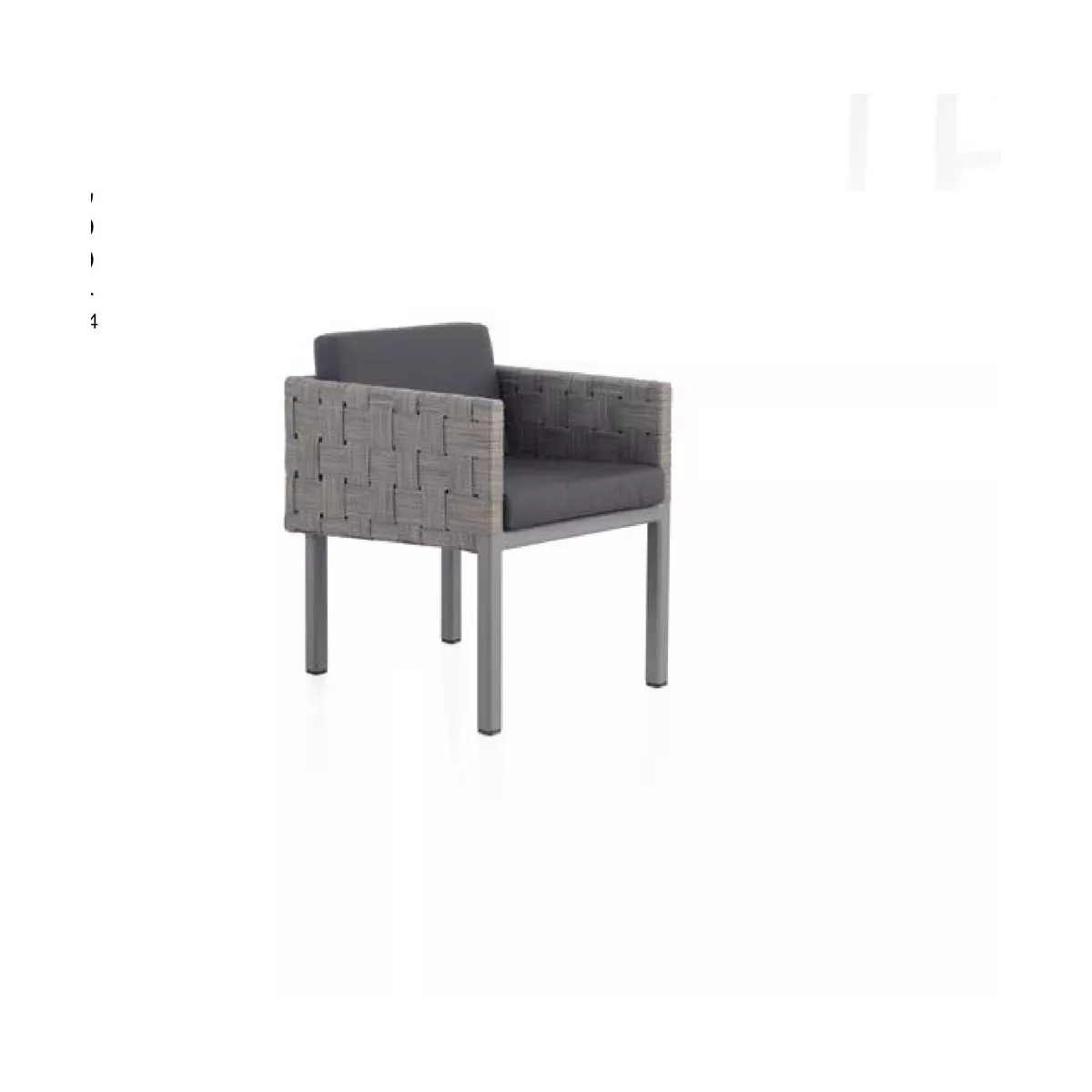 Fauteuil de repas Cube Aluminium Gris