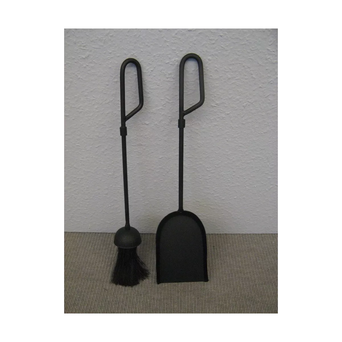 Seau avec accessoires de cheminée noir Fire