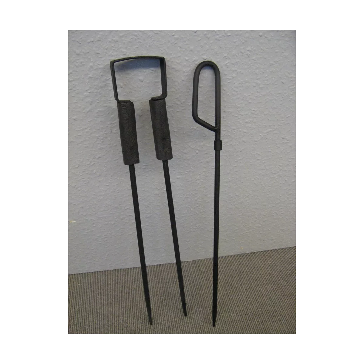 Seau avec accessoires de cheminée noir Fire