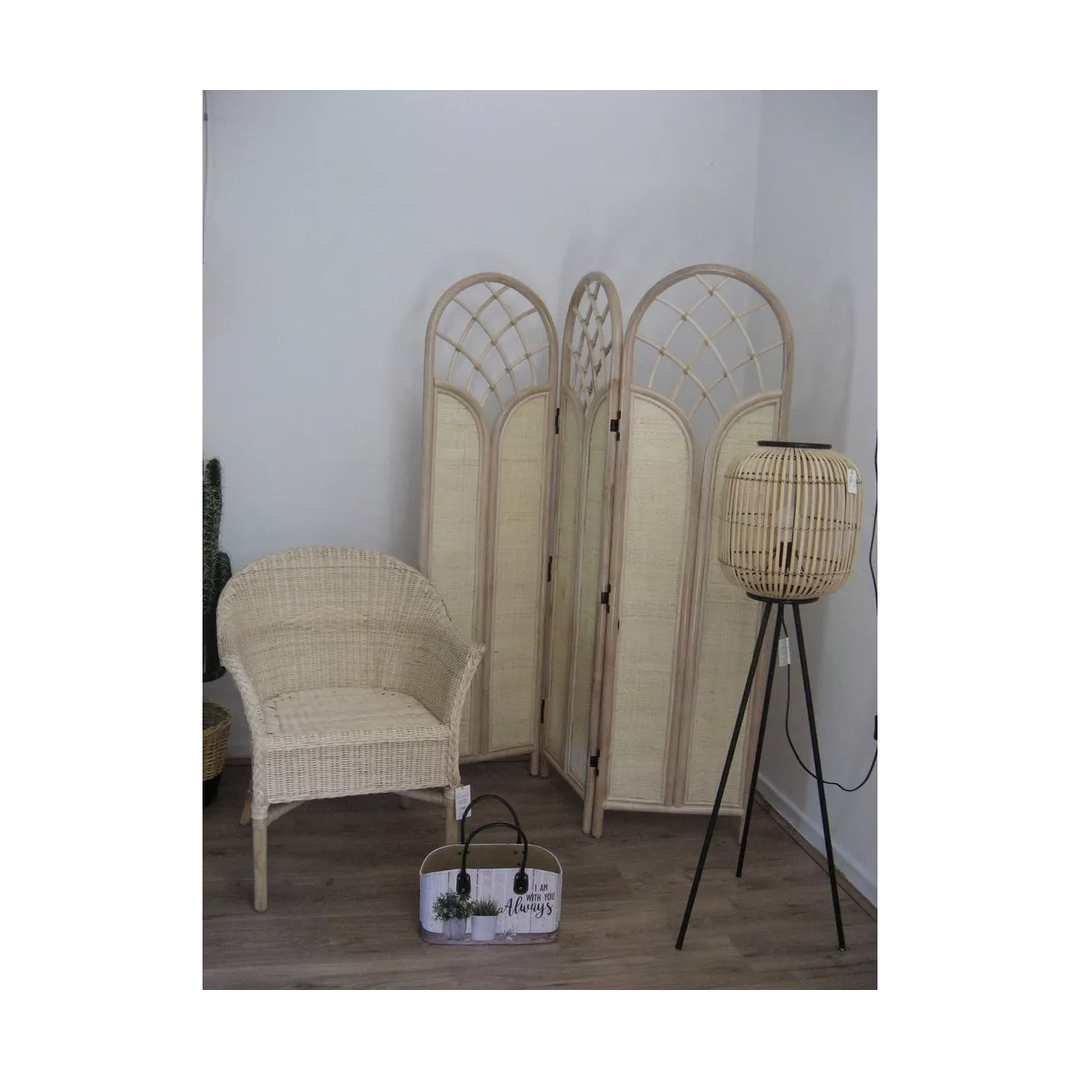 Paravent en Rotin Naturel