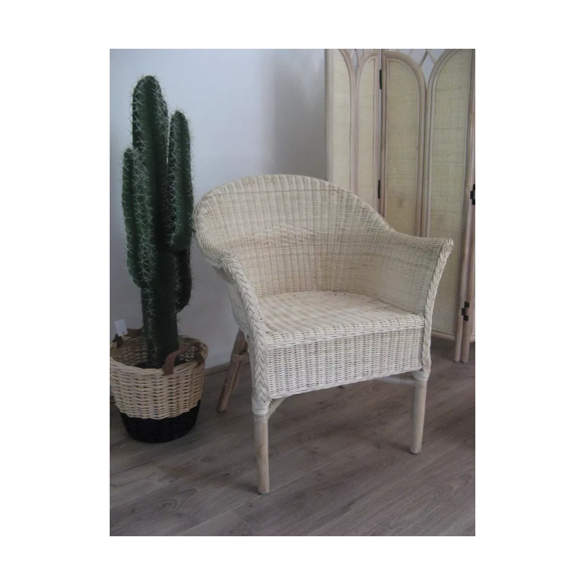 Paravent en Rotin Naturel