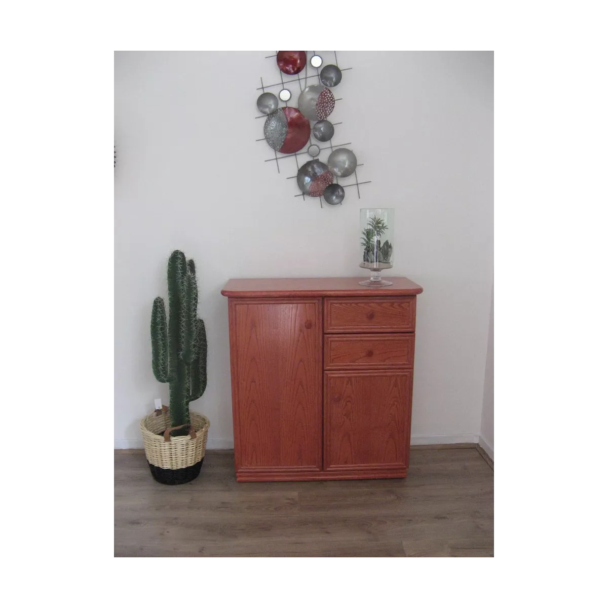 Meuble Delos 87x39 : 2 Portes et 2 Tiroirs Rojo