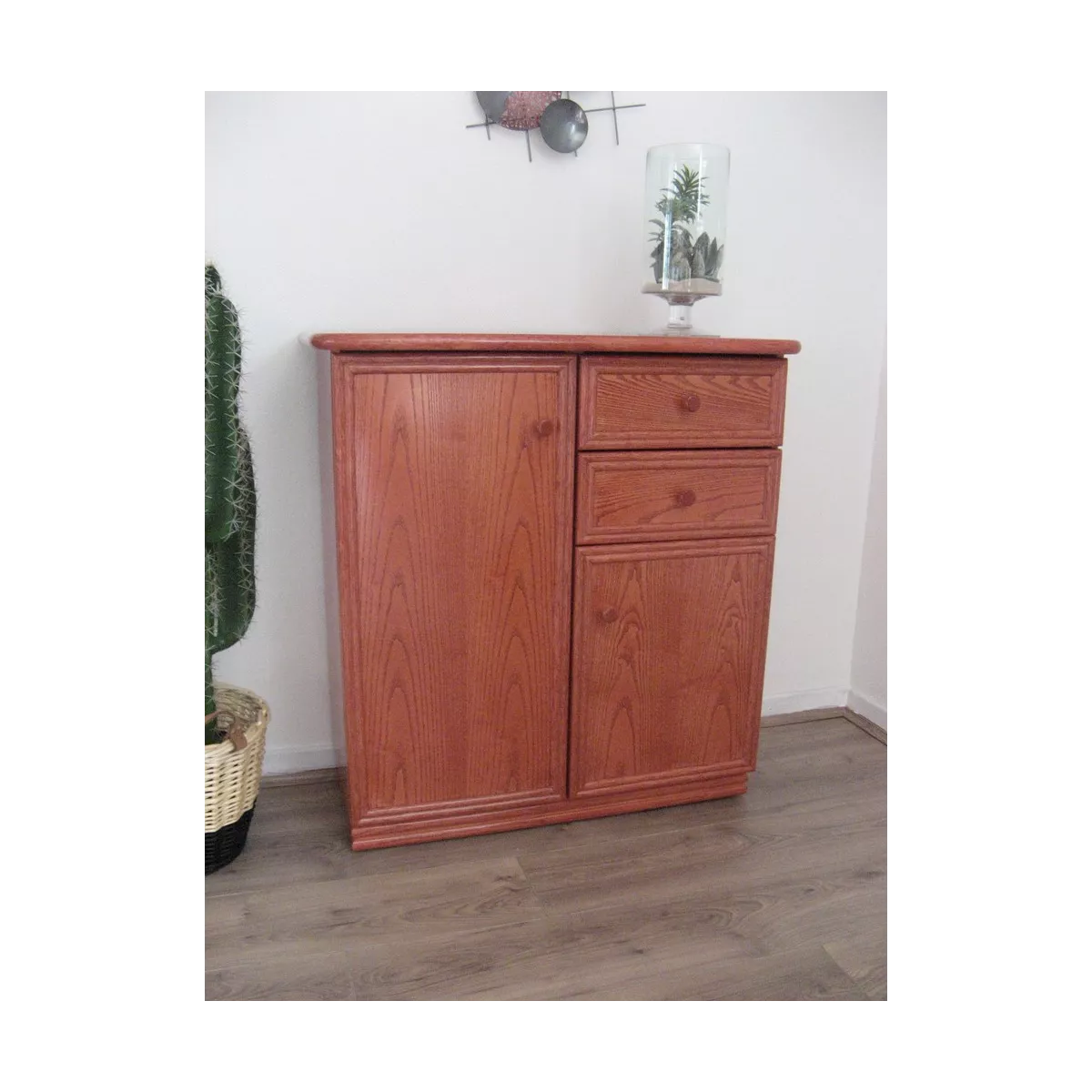 Meuble Delos 87x39 : 2 Portes et 2 Tiroirs Rojo