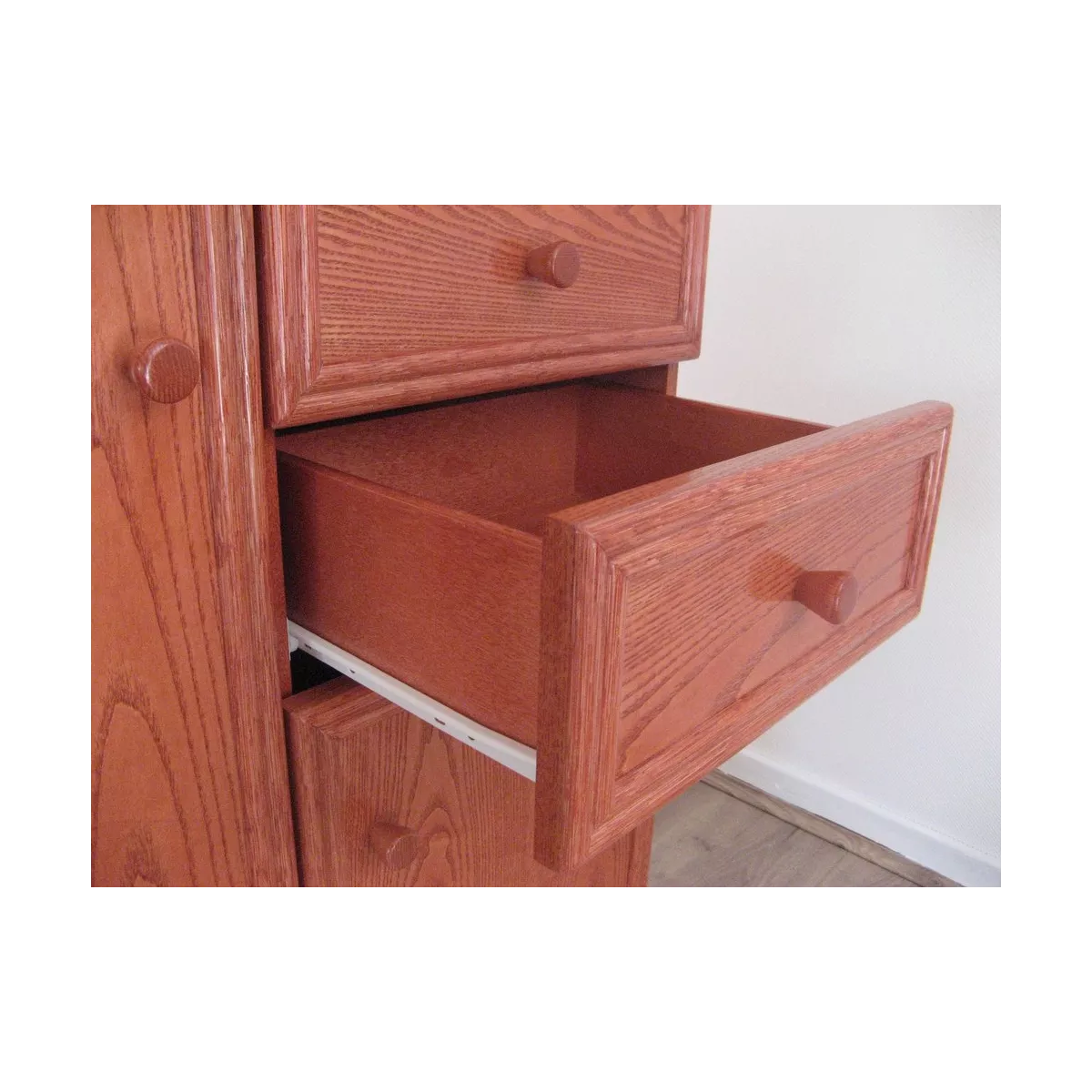 Meuble Delos 87x39 : 2 Portes et 2 Tiroirs Rojo