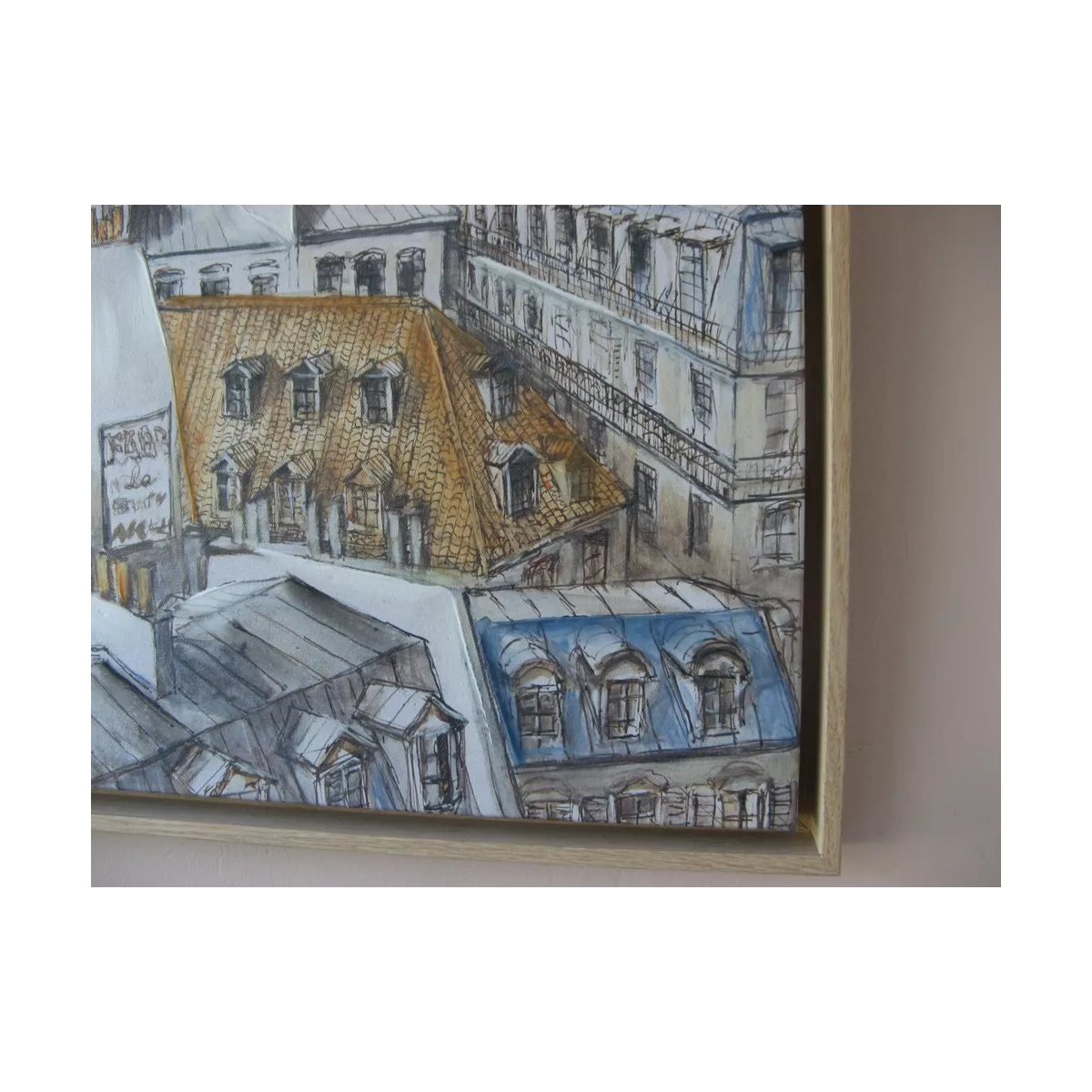 Tableau Toits de Paris II 90x70