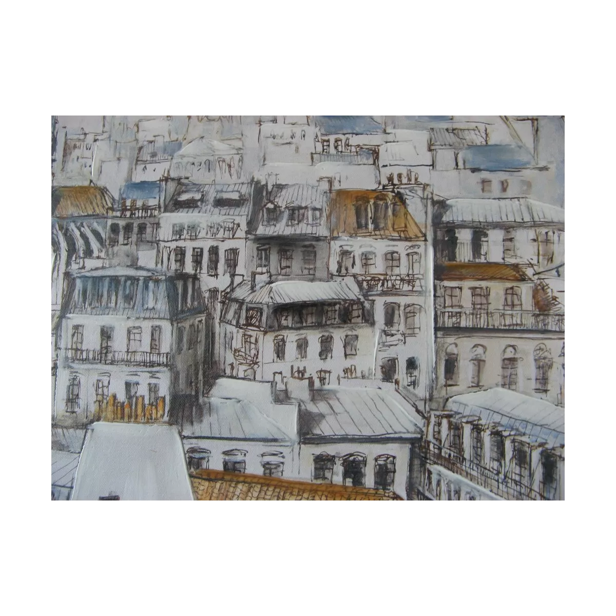 Tableau Toits de Paris II 90x70