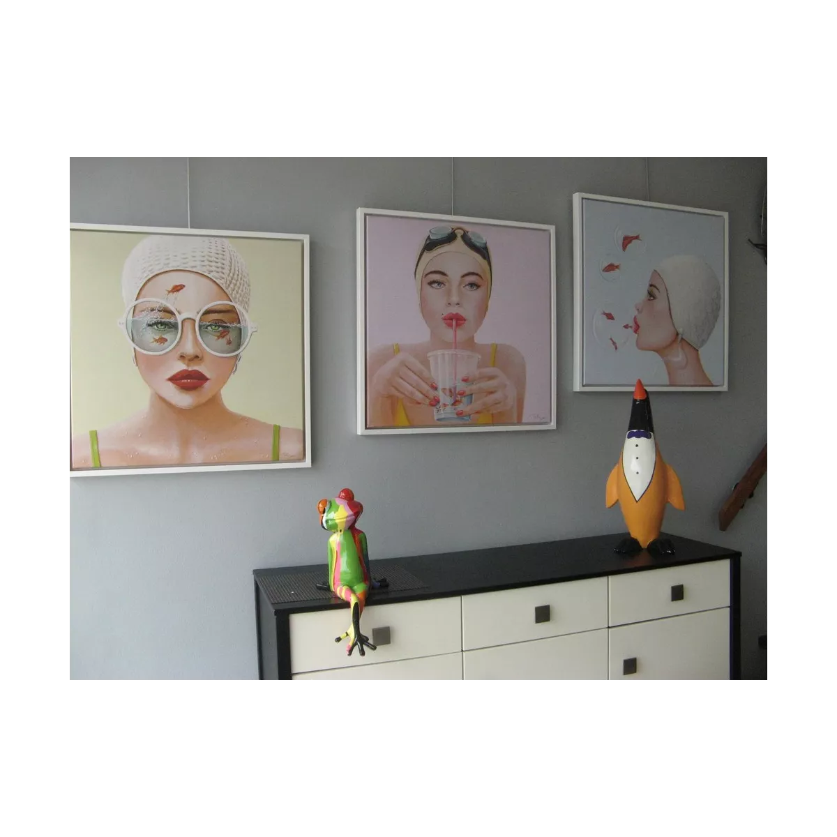 Tableau Baigneuse Cocktail 75x75
