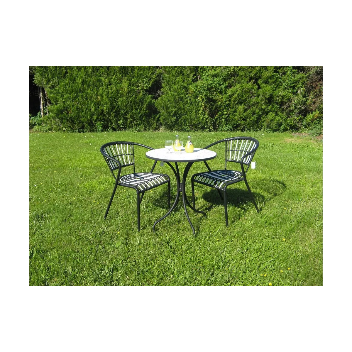 Fauteuil  Bistrot Blanc et noir