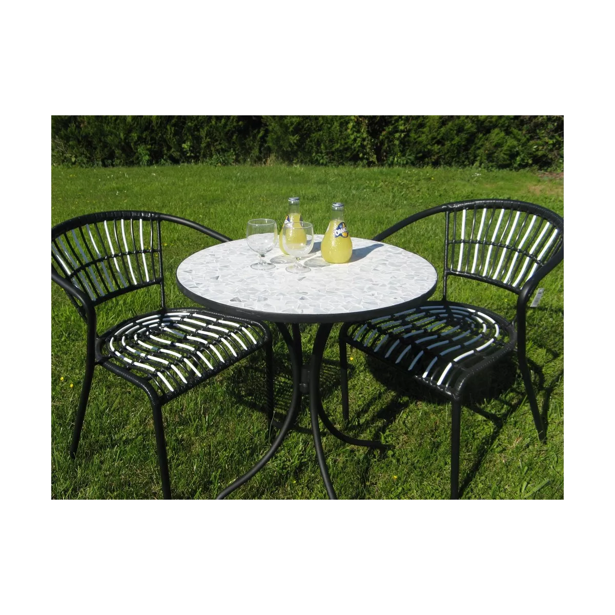 Fauteuil  Bistrot Blanc et noir
