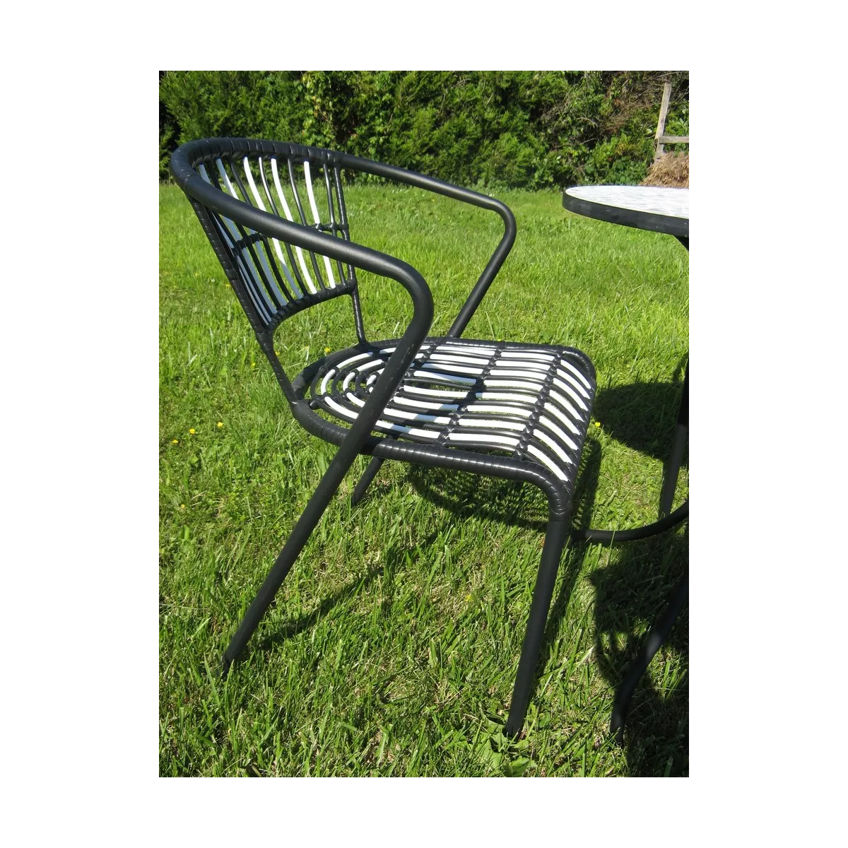Fauteuil  Bistrot Blanc et noir