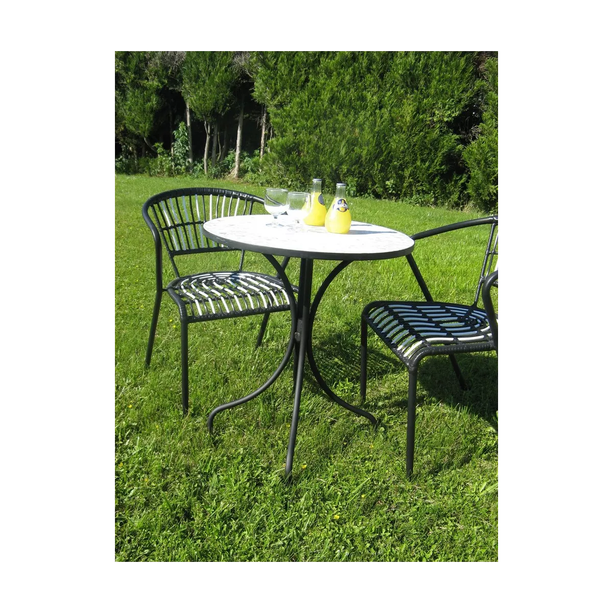 Fauteuil  Bistrot Blanc et noir