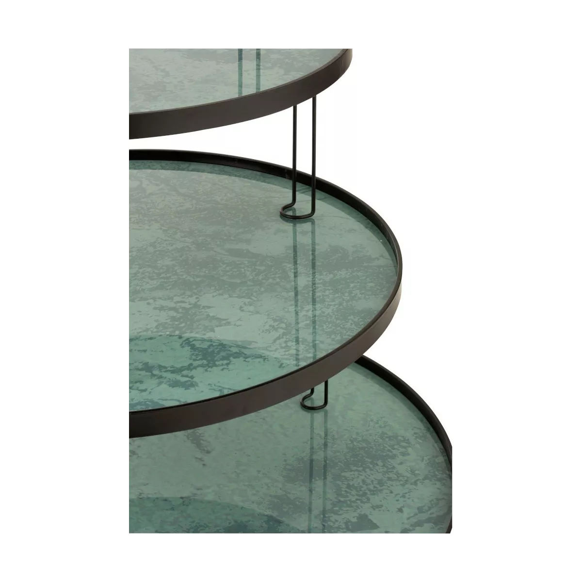 Table Basse Metal et aspect marbre 47x47