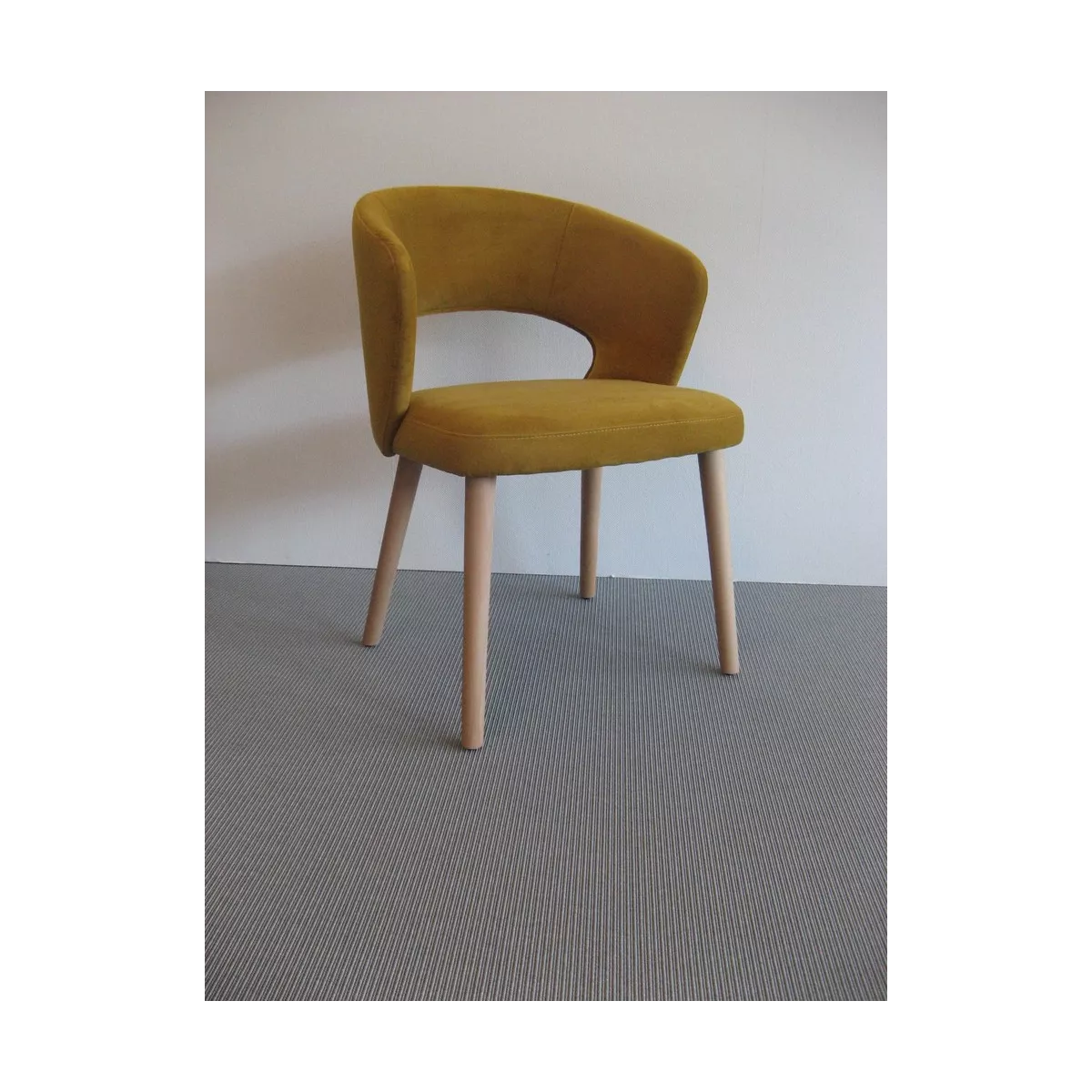 Chaise Fay Velours Ocre