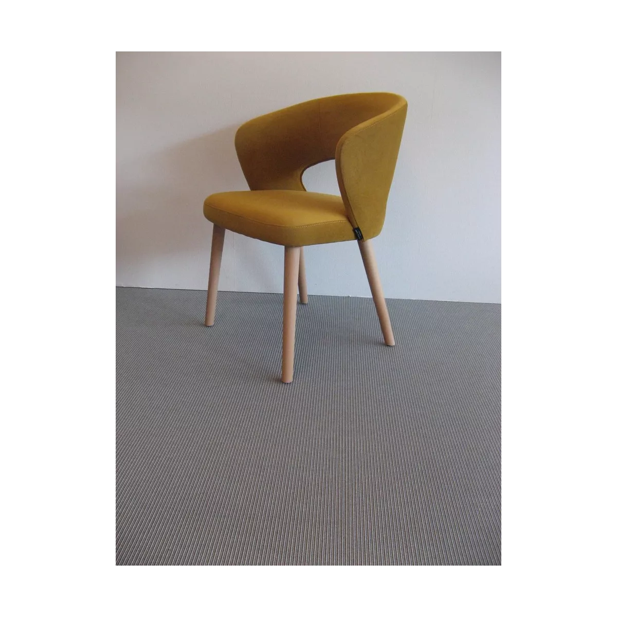 Chaise Fay Velours Ocre