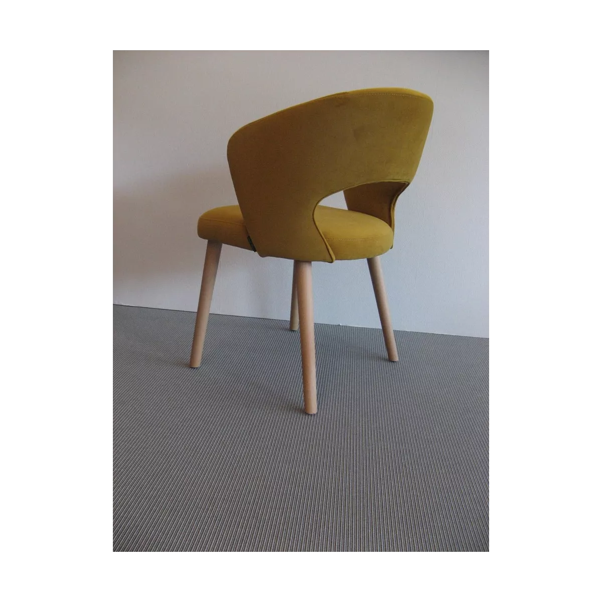 Chaise Fay Velours Ocre