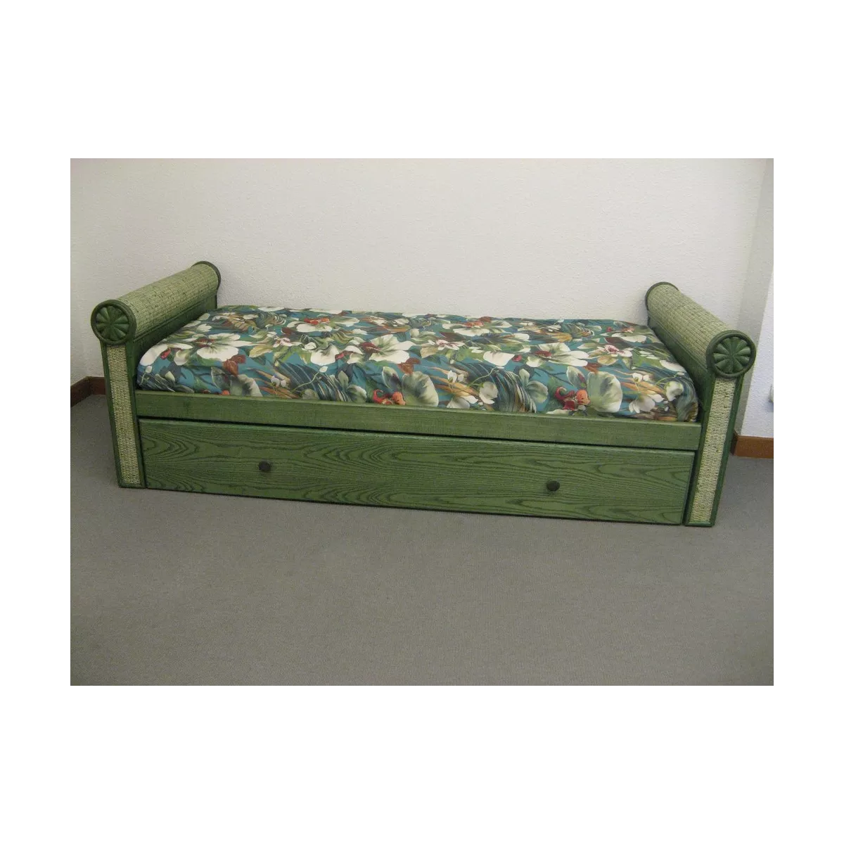 Lit Gigogne rotin 80 cm Selva