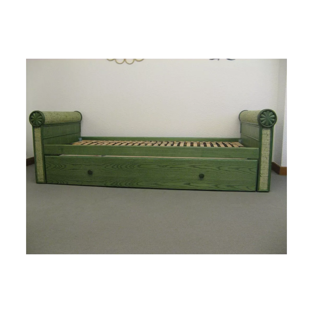 Lit Gigogne rotin 80 cm Selva