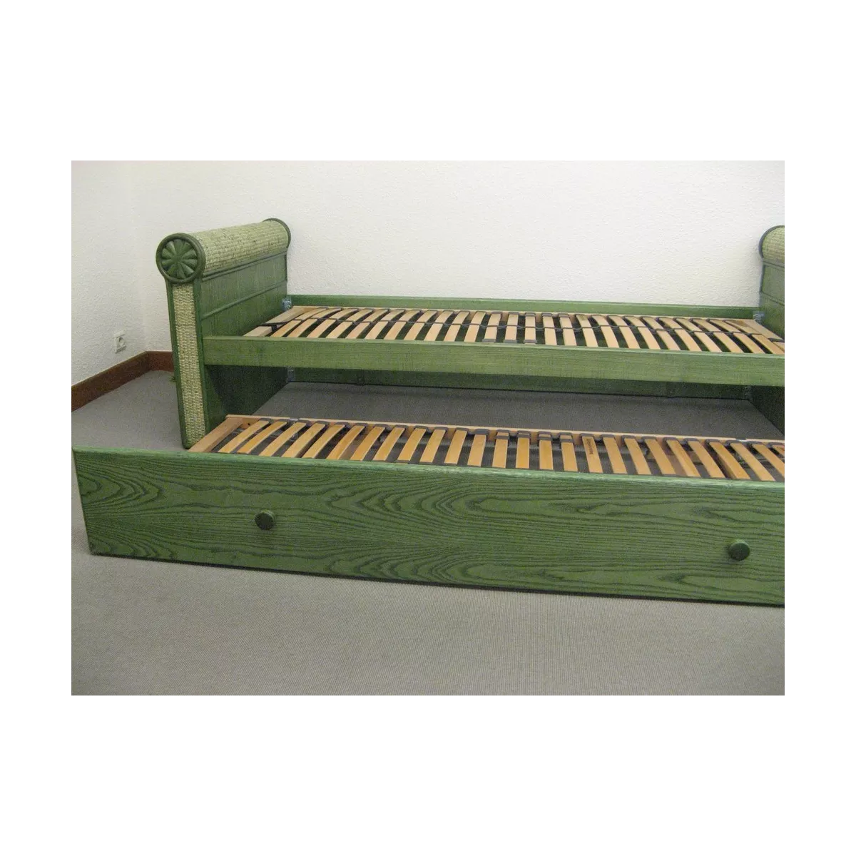 Lit Gigogne rotin 80 cm Selva