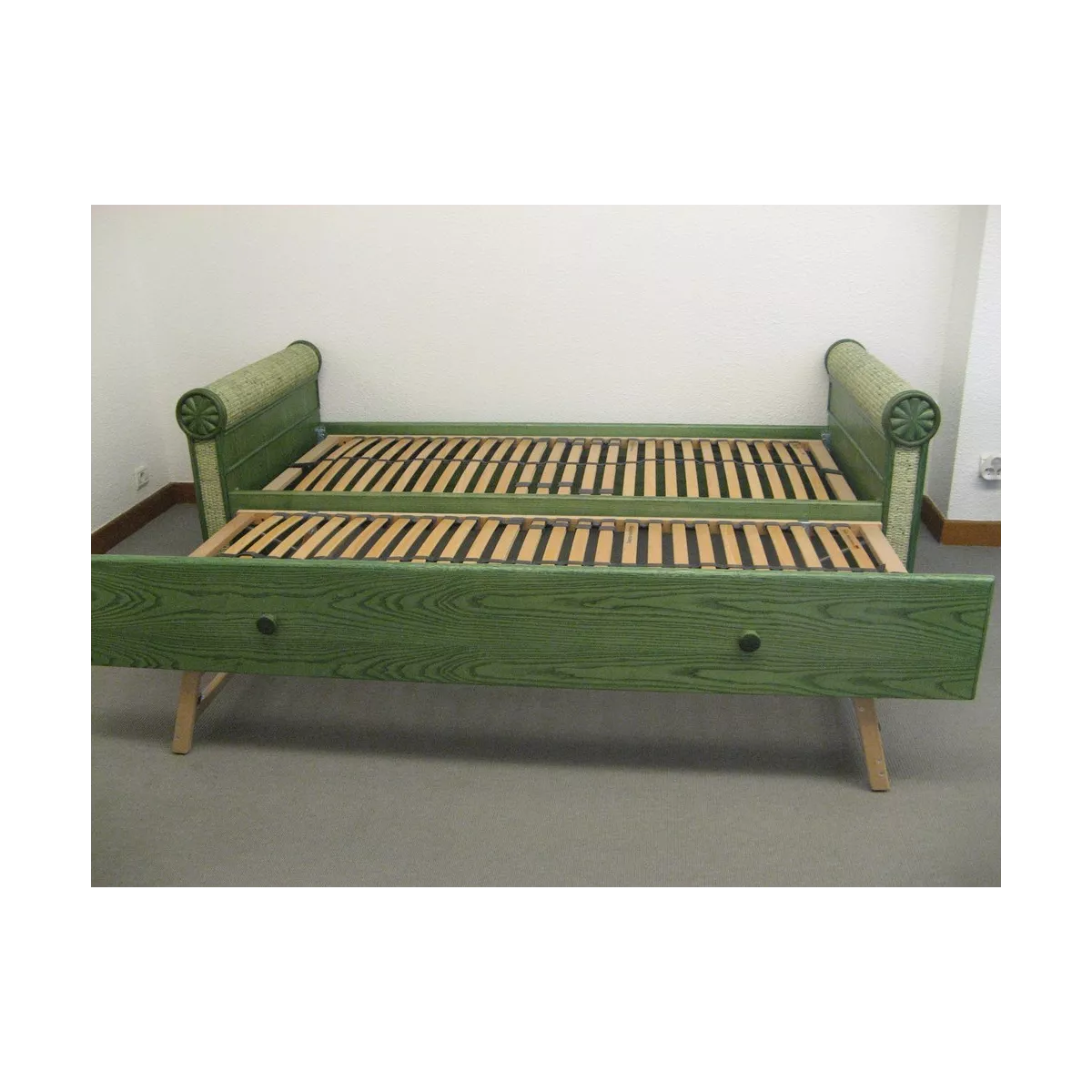 Lit Gigogne rotin 80 cm Selva