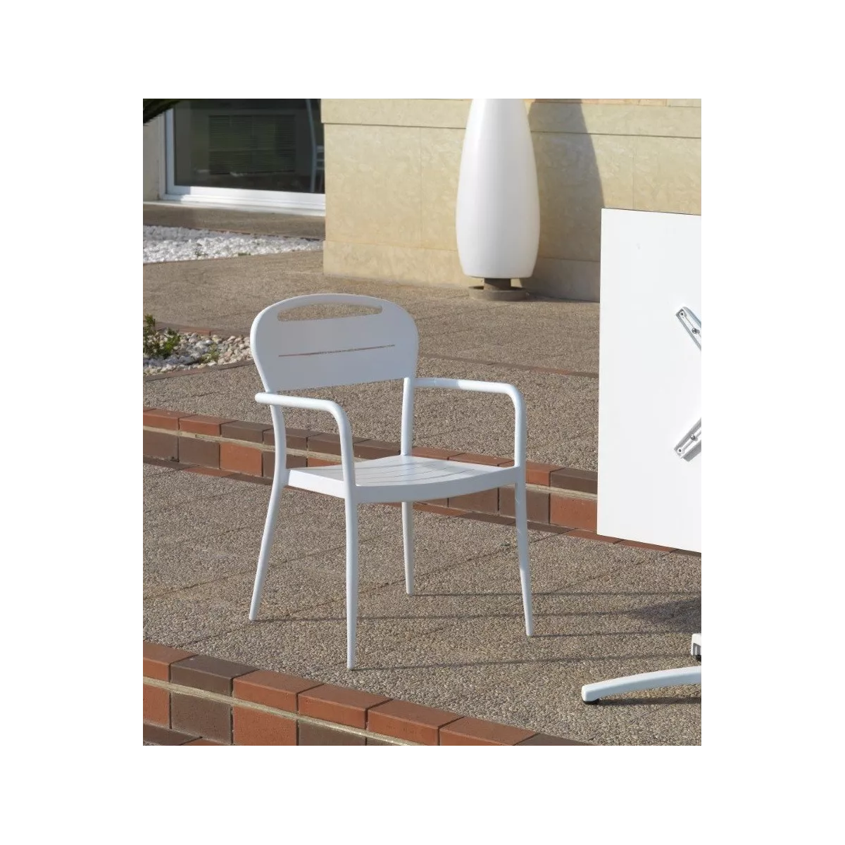 Fauteuil de Repas Sofia Alu Blanc