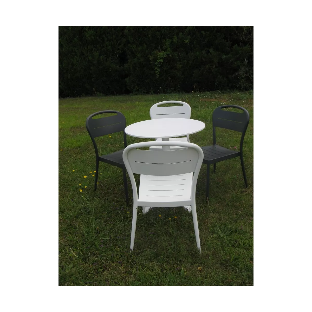 Chaise  Sofia en Aluminium Blanc
