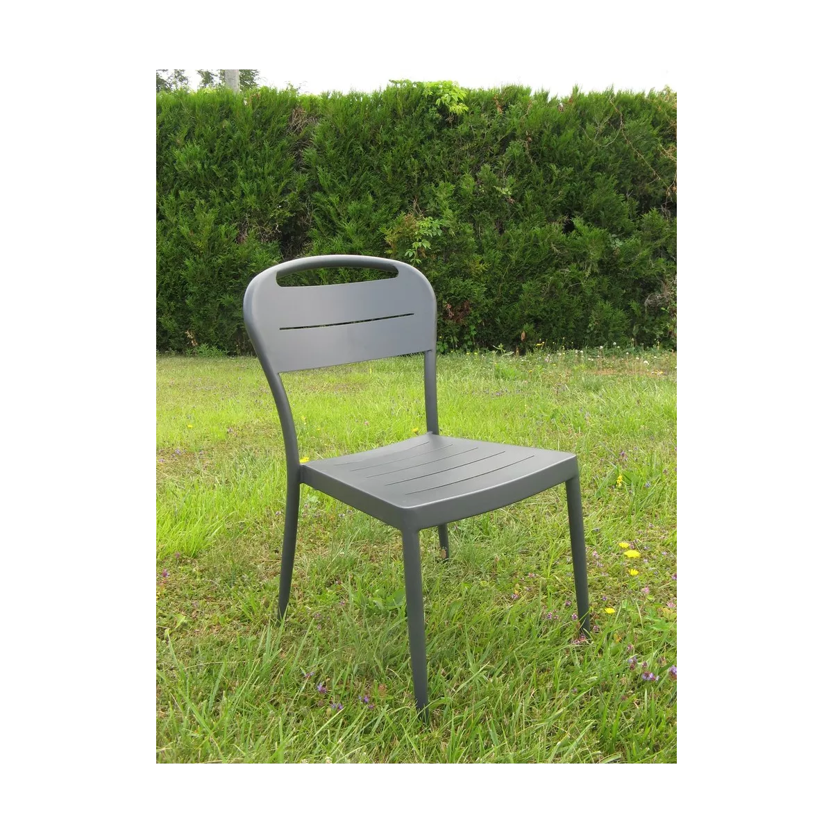Chaise  Tunez en Aluminium Anthracite